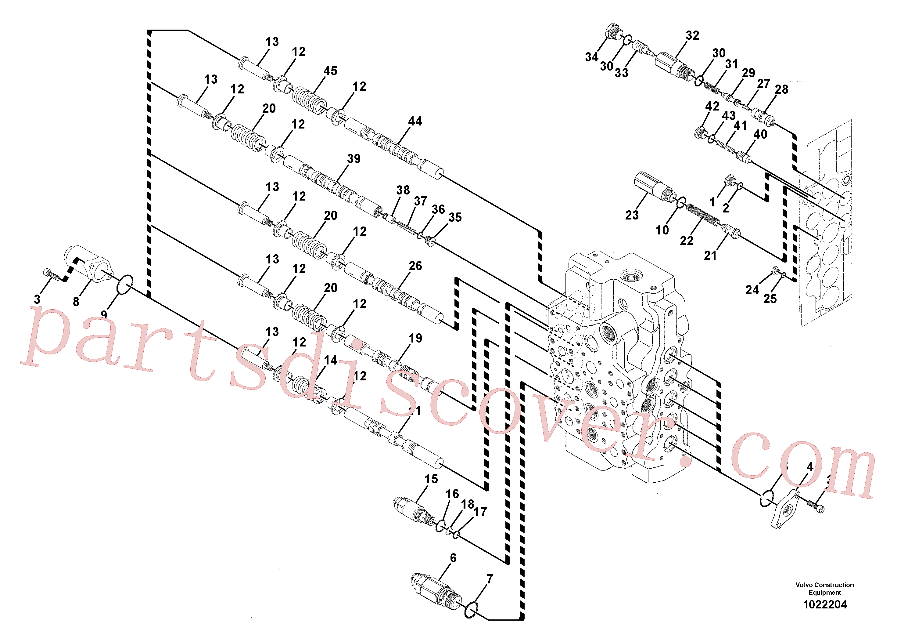 VOE14552404 for Volvo Main control valve(1022204 assembly)