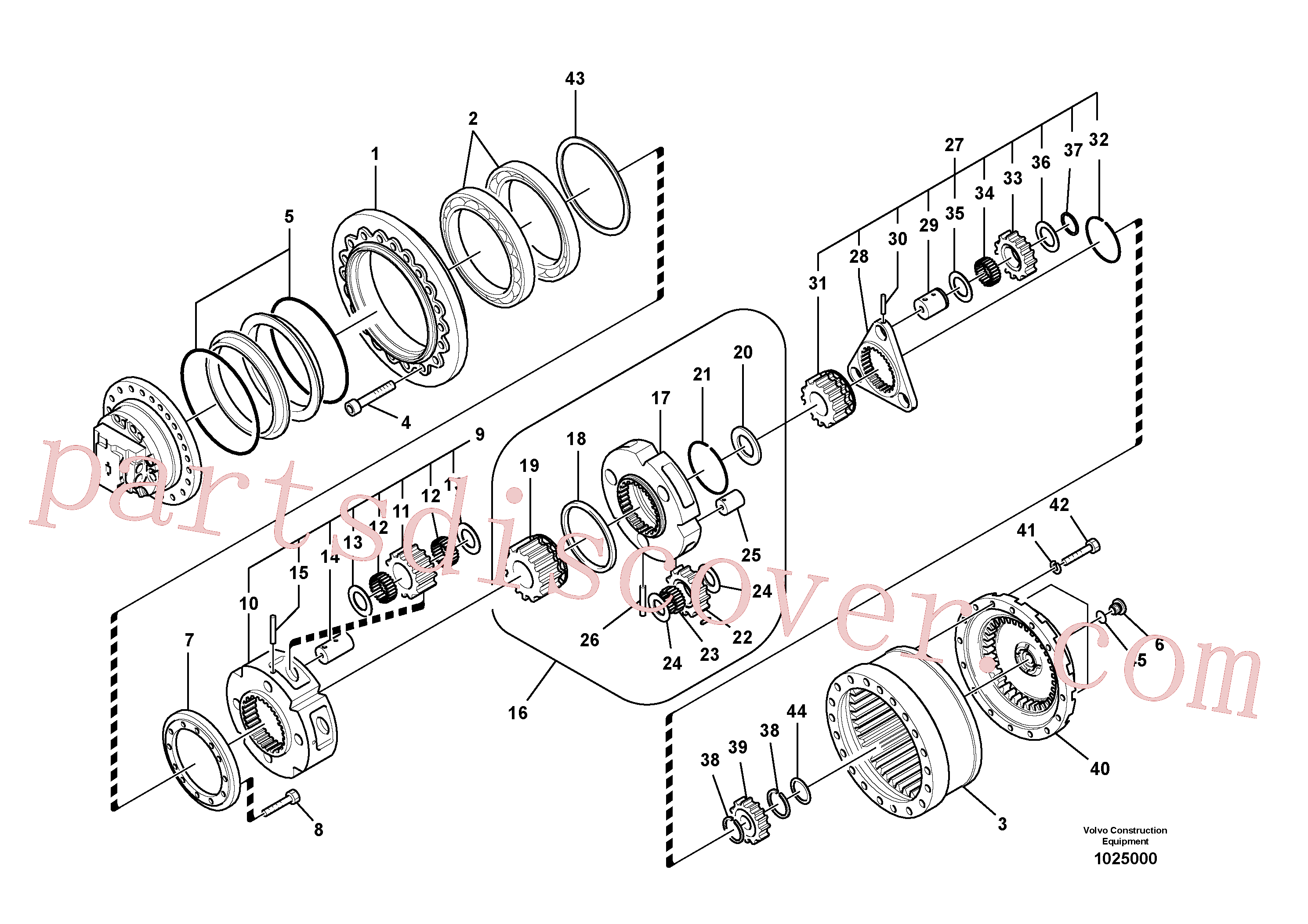 SA1036-00310 for Volvo Travel gearbox(1025000 assembly)