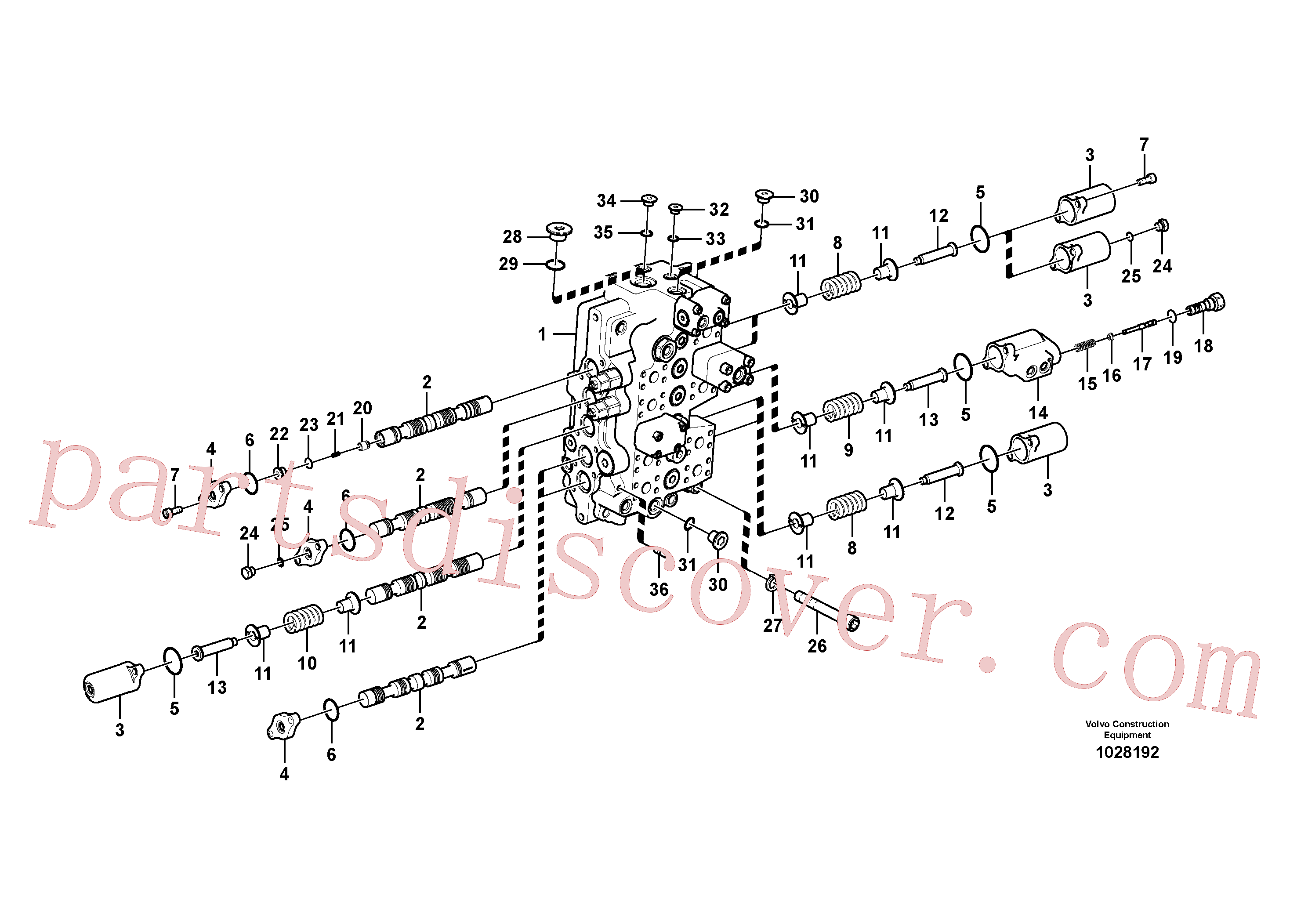 VOE14552417 for Volvo Main control valve(1028192 assembly)