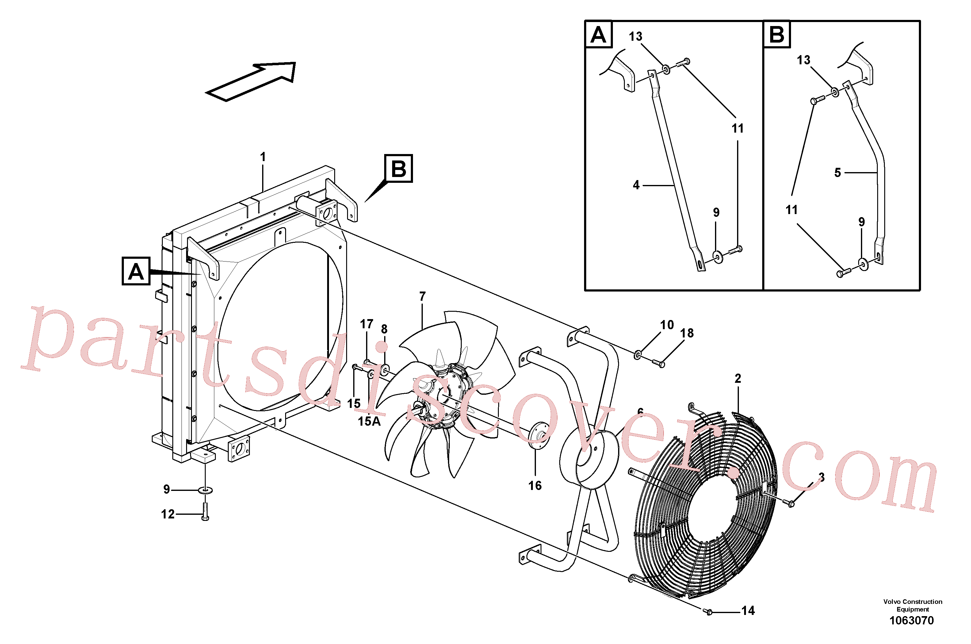 VOE14620873 for Volvo Hydraulic system, oil cooler mount(1063070 assembly)