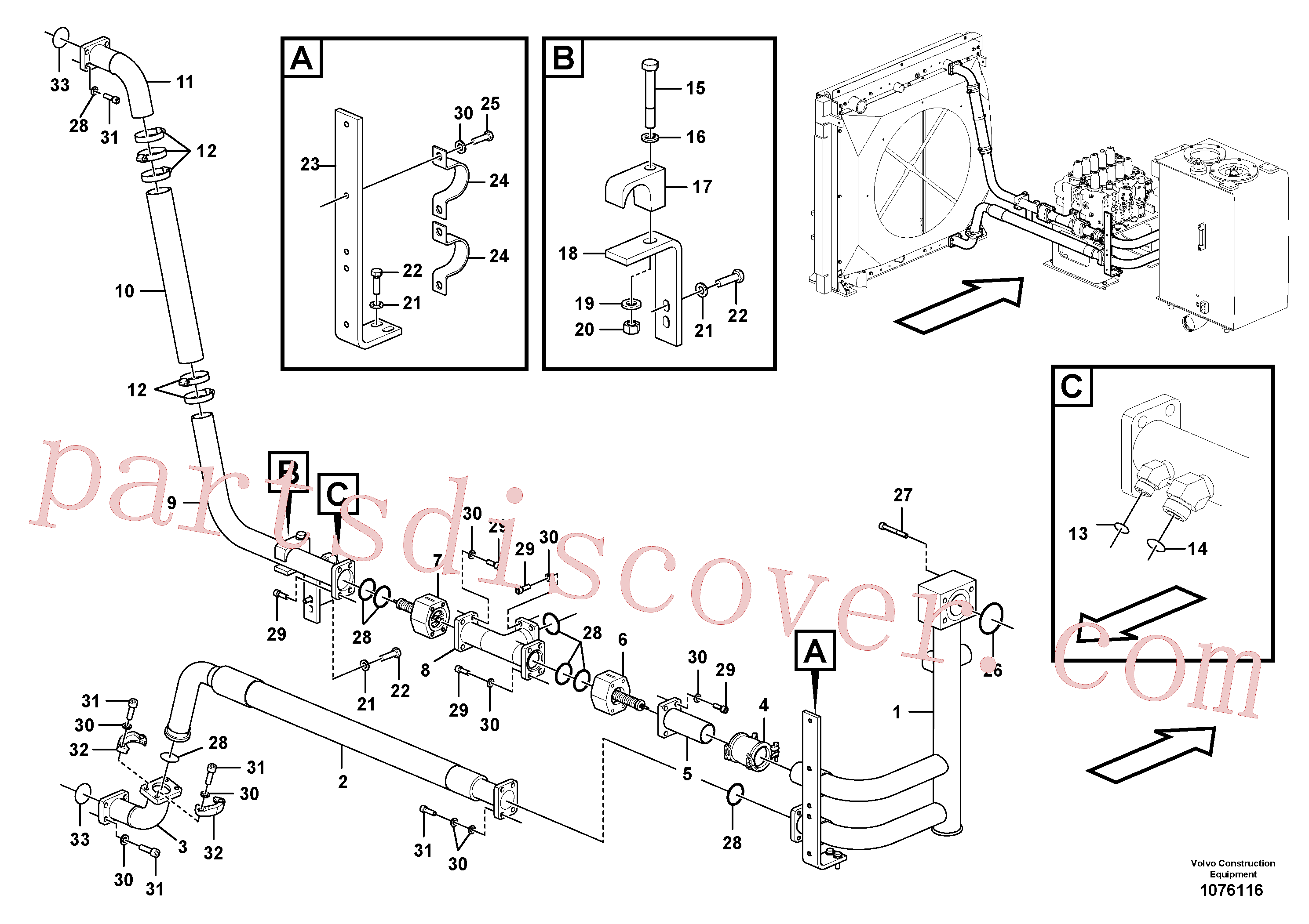 China Made VOE14711954 Bracket parts for Volvo Excavator