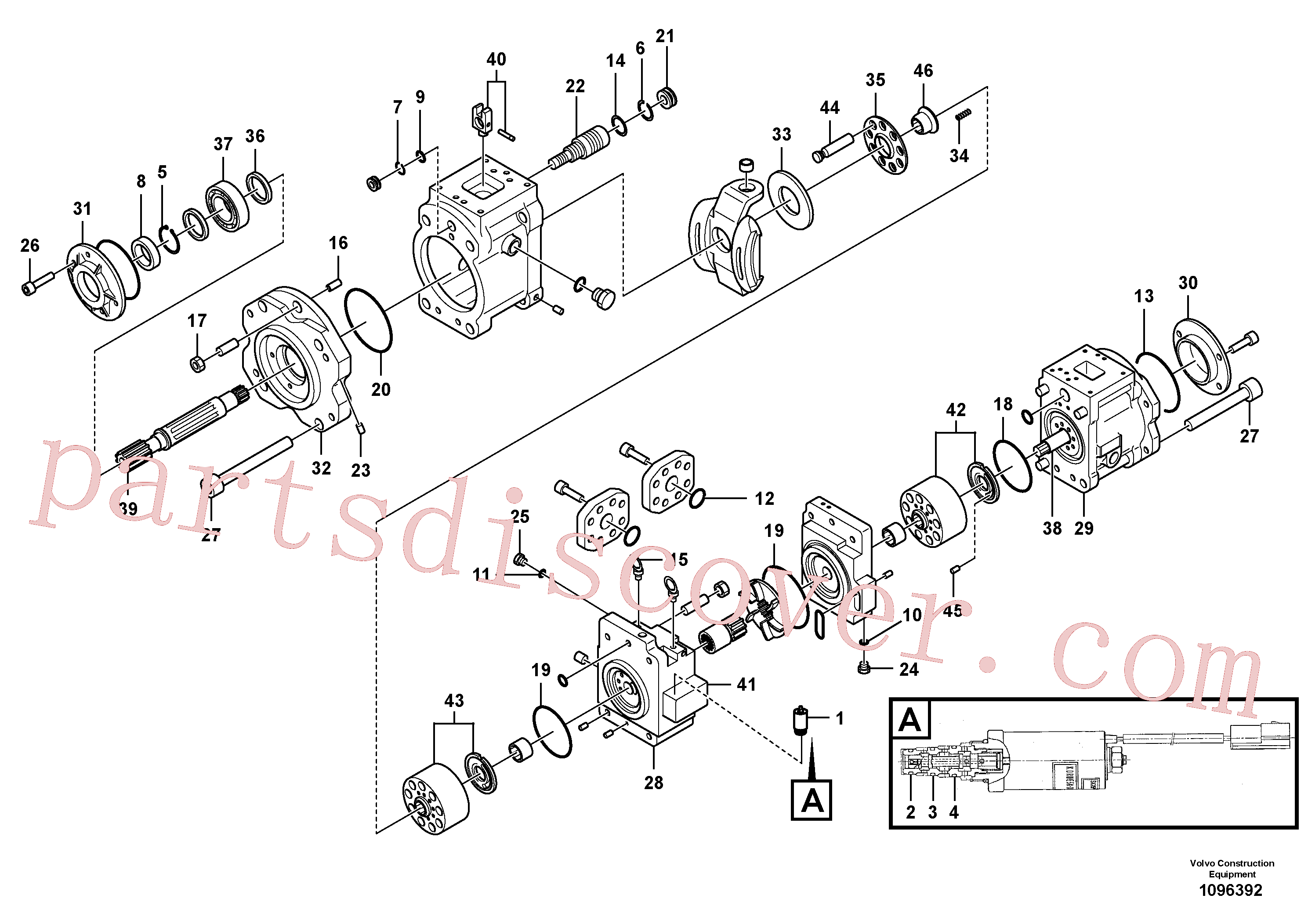 VOE14536026 for Volvo Hydraulic pump(1096392 assembly)