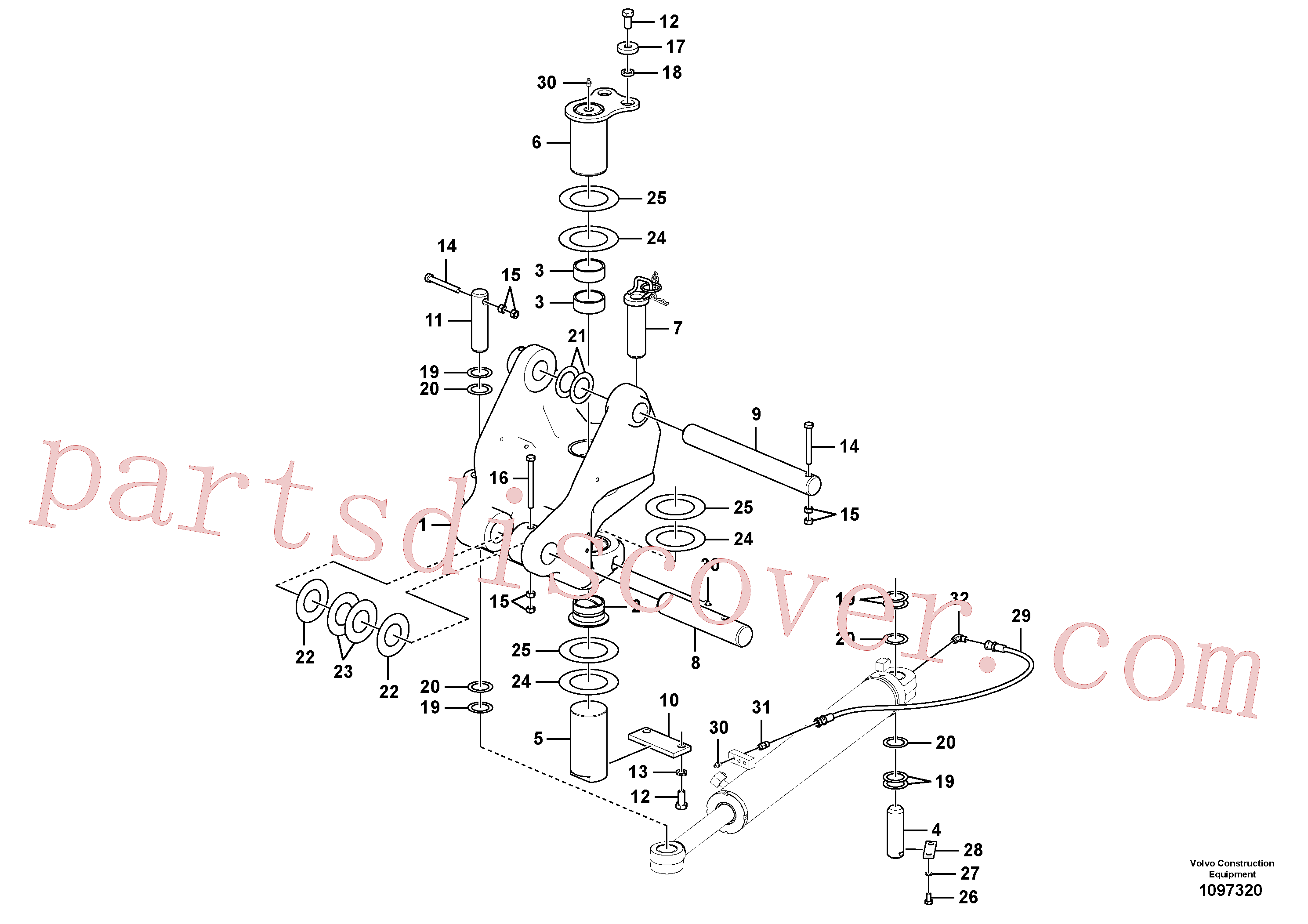 VOE14716420 for Volvo Links to boom(1097320 assembly)