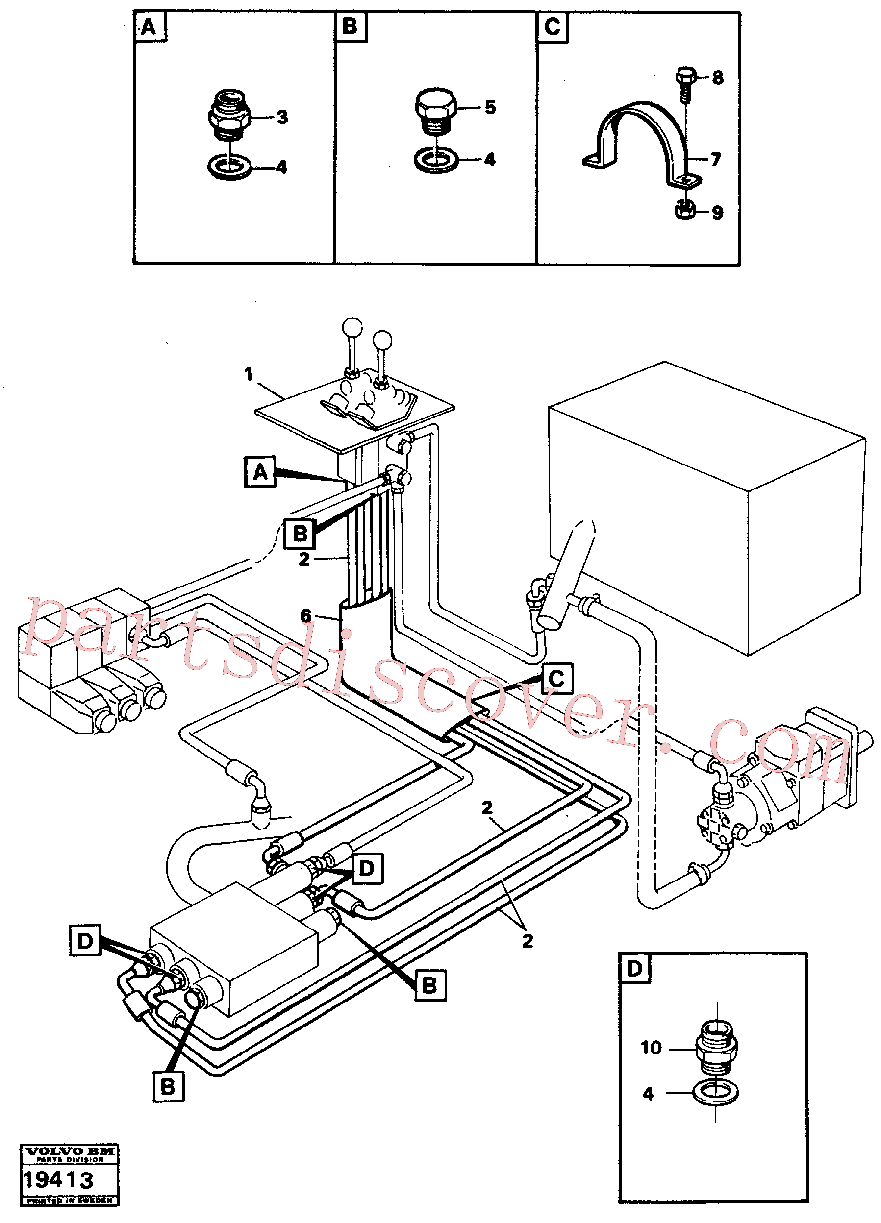VOE13963958 for Volvo Control lines.(19413 assembly)