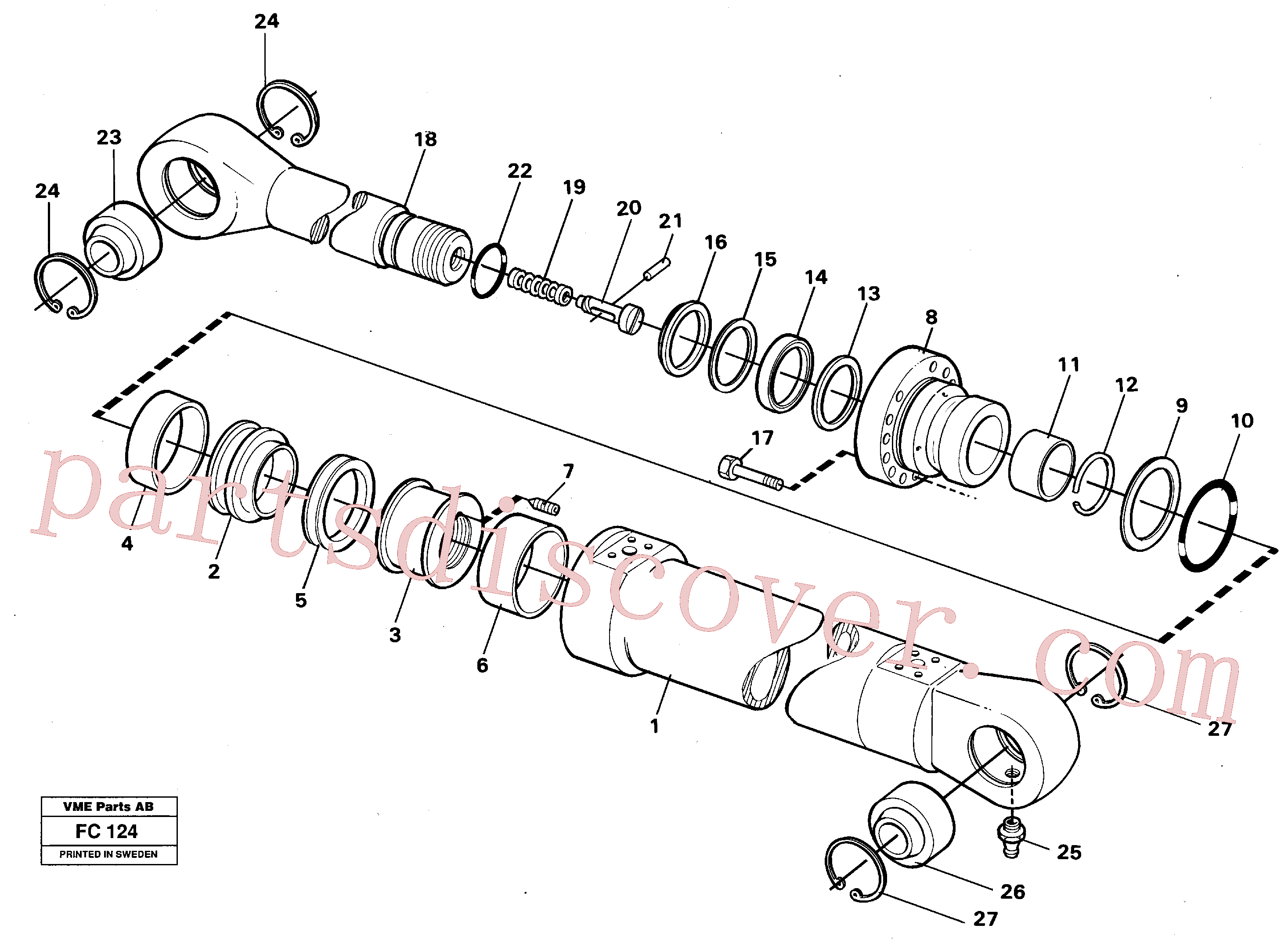 VOE14242361 for Volvo Bucket cylinder(FC124 assembly)