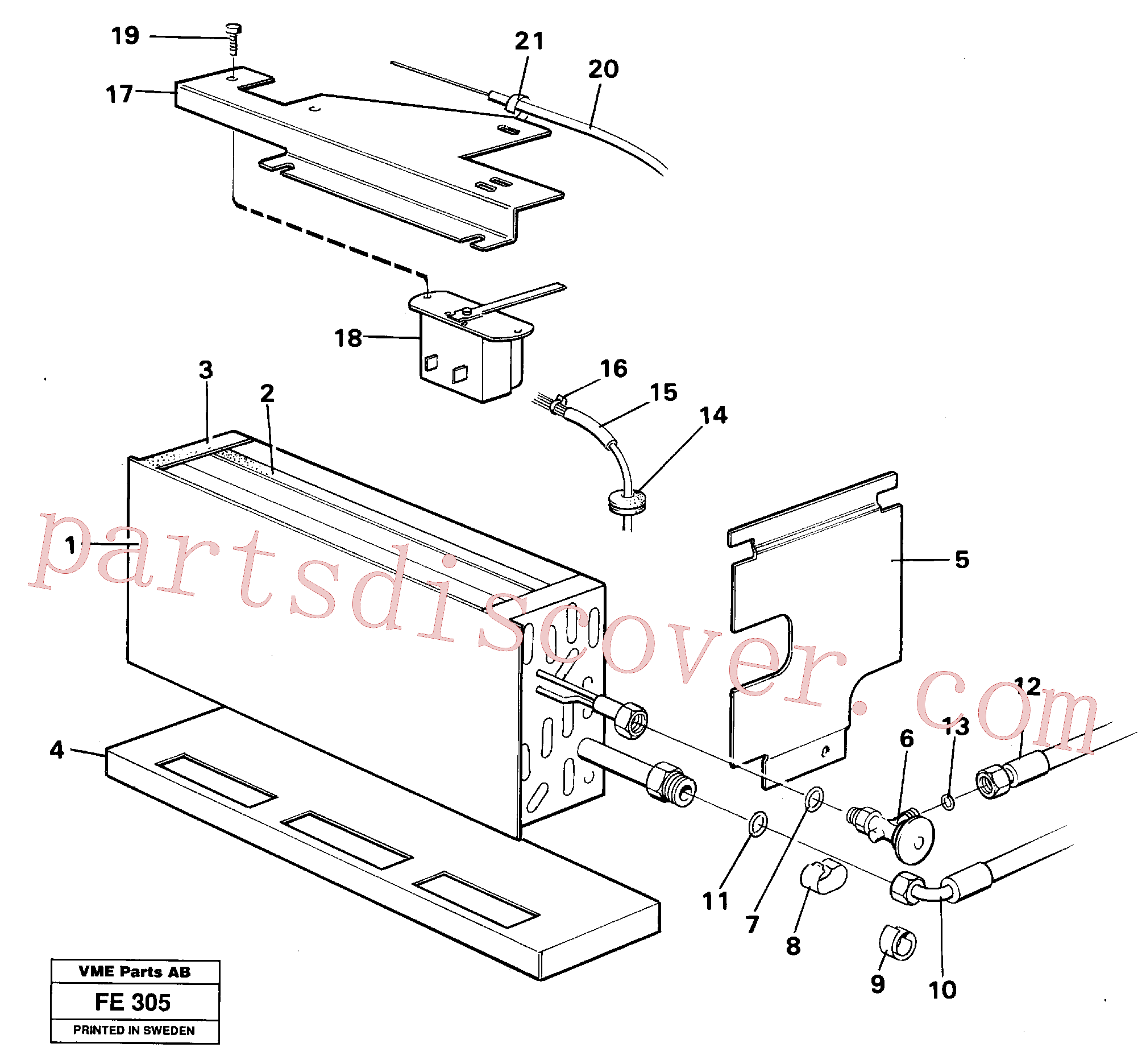 VOE14247154 for Volvo Evaporator with fitting parts(FE305 assembly)