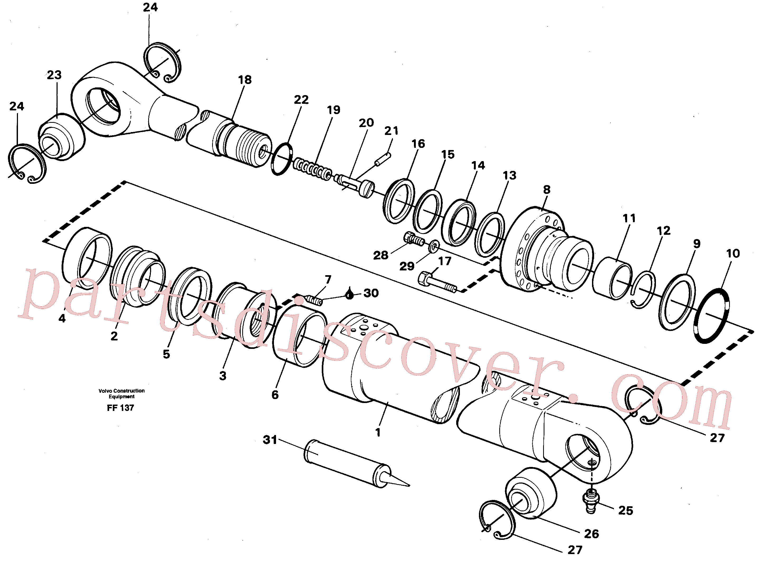 VOE14242361 for Volvo Bucket cylinder(FF137 assembly)