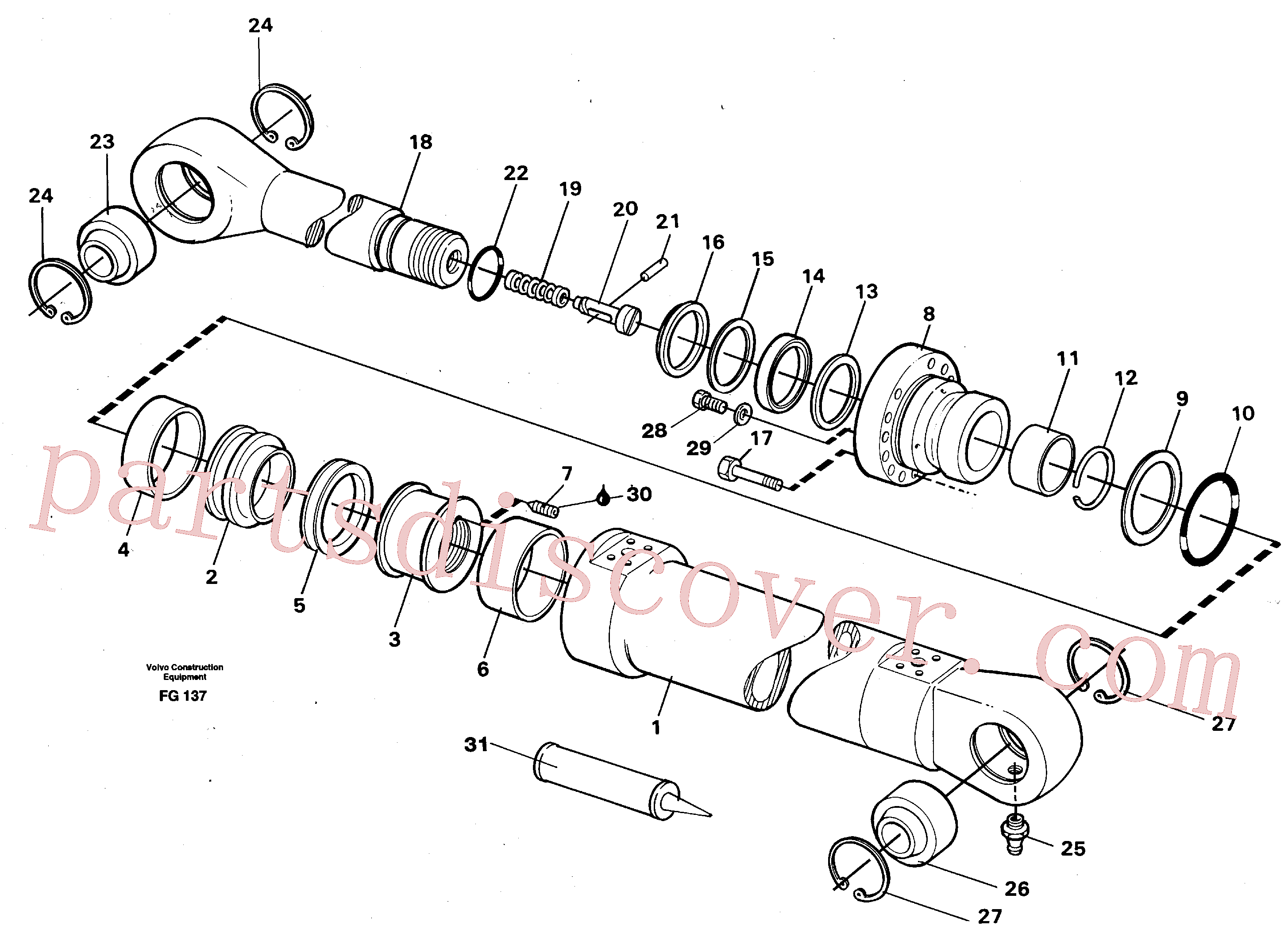 VOE14242361 for Volvo Bucket cylinder(FG137 assembly)