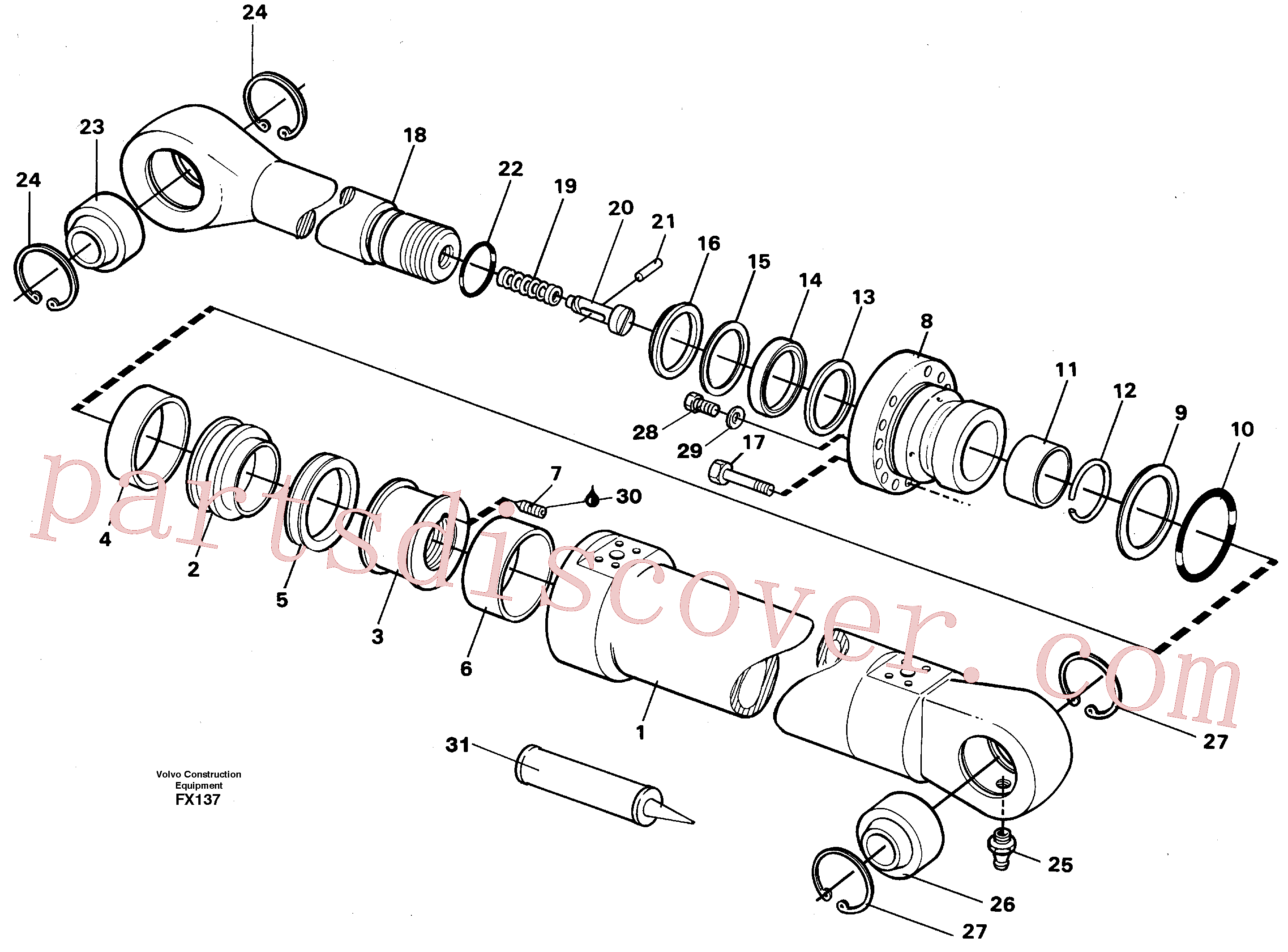 VOE14242361 for Volvo Bucket cylinder(FX137 assembly)