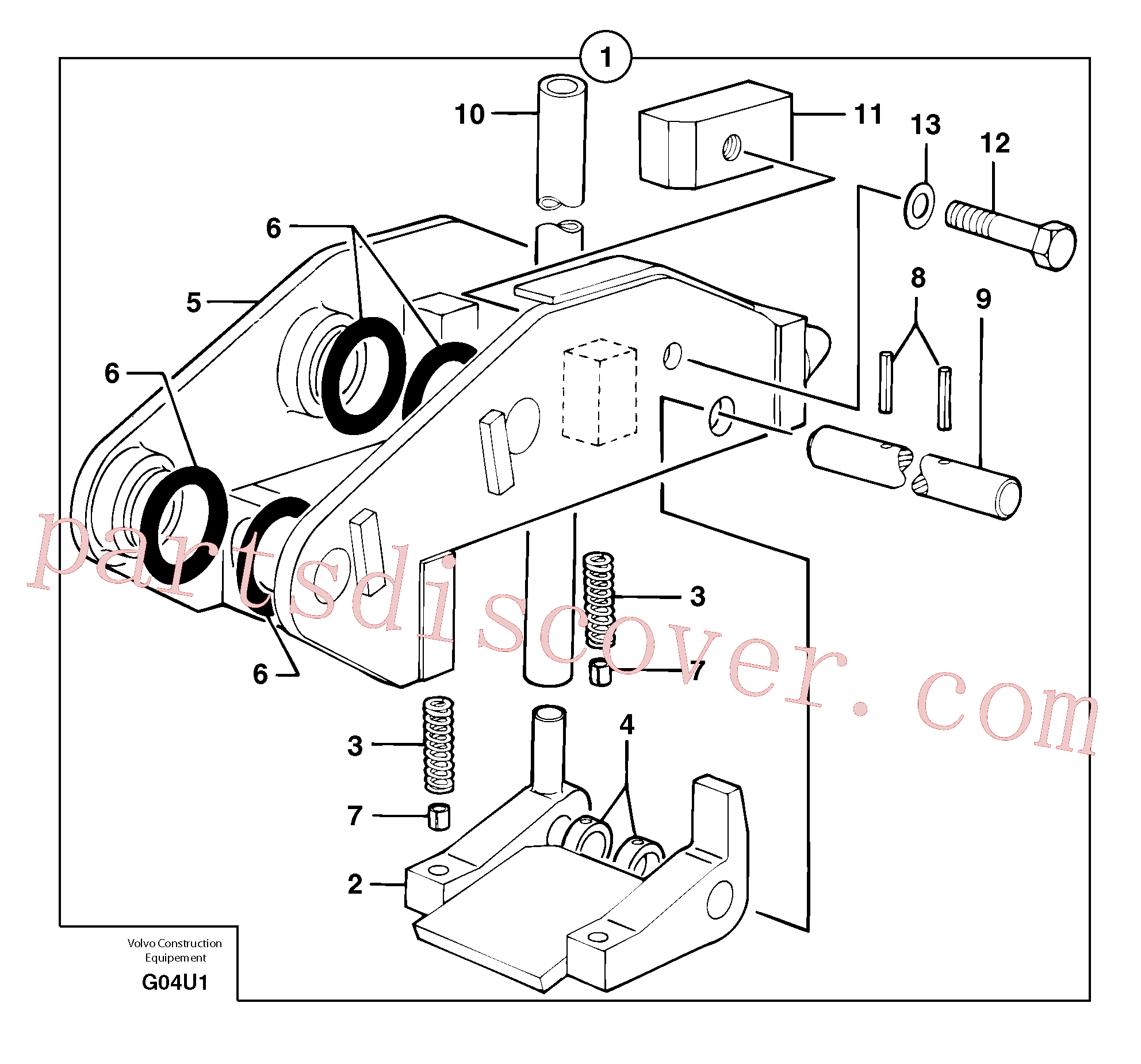 PJ3811415 for Volvo Tool holder / mechanical control(G04U1 assembly)