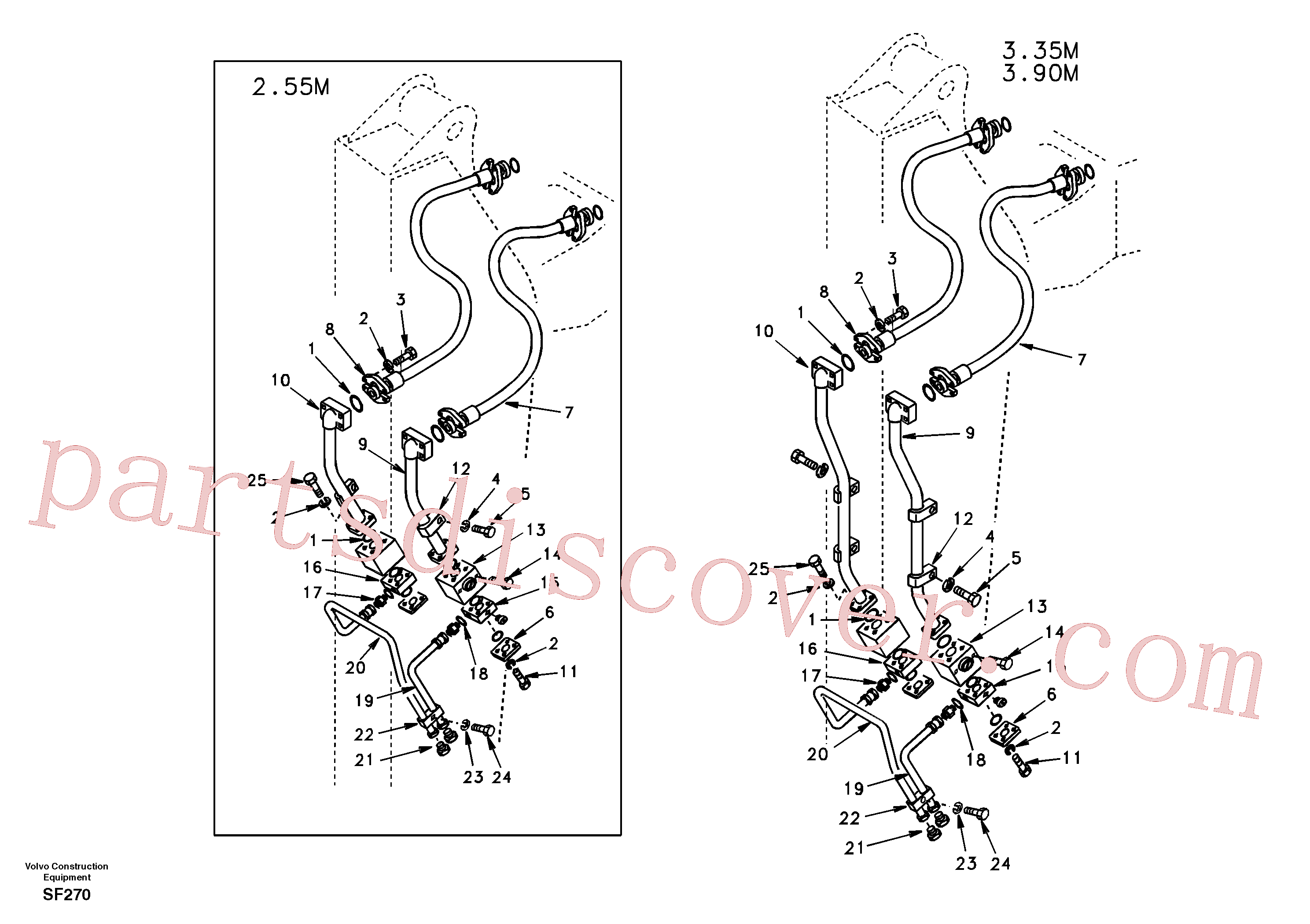 SA1174-02571 for Volvo Working hydraulic, hammer and shear for dipper arm(SF270 assembly)